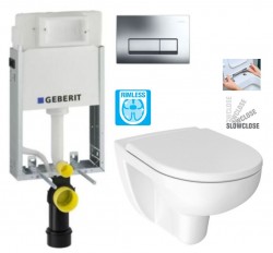 GEBERIT KOMBIFIXBasic vč. chromového tlačítka DELTA 51 + WC JIKA LYRA PLUS RIMLESS + SEDÁTKO DURAPLAST SLOWCLOSE (110.100.00.1 51CR LY2)