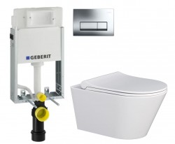 GEBERIT KOMBIFIXBasic vč. chromového tlačítka DELTA 51 + WC MYJOYS MY1 + SEDÁTKO (110.100.00.1 51CR MY1)