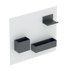 GEBERIT - Magnetická tabule s přihrádkami, 45x39 cm, matná bílá/matná láva (500.649.01.2)