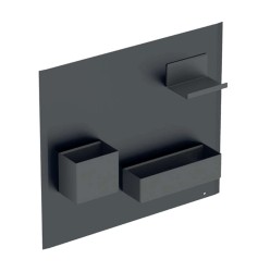 GEBERIT - Magnetická tabule s přihrádkami, 45x39 cm, matná černá/matná láva (500.649.16.1)