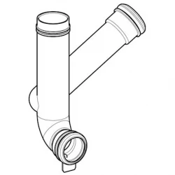 Geberit ND splachovací koleno s odbočkou pro odsávání zápachu   243.967.00.1 (243.967.00.1)