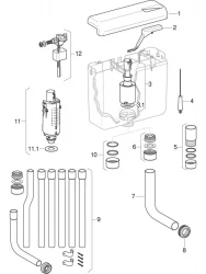 Geberit ND Víko splachovací nádržky AP112  238.059.11.1 (238.059.11.1)