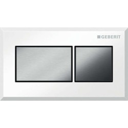 GEBERIT - Oddálené ovládání pneumatické, pro splachovací nádržku Sigma 8 cm pod omítku, bílá/kartáčovaný chrom (116.053.KT.1)