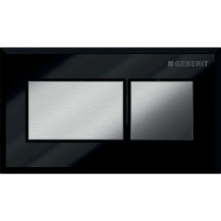 GEBERIT - Oddálené ovládání pneumatické, pro splachovací nádržku Sigma 8 cm pod omítku, černá/kartáčovaný chrom (116.053.KV.1)