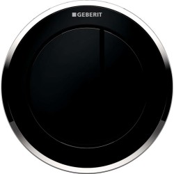 GEBERIT - Oddálené ovládání typ 10, pneumatické, pro 2 množství splachování, černá/lesklý chrom (116.057.KM.1)