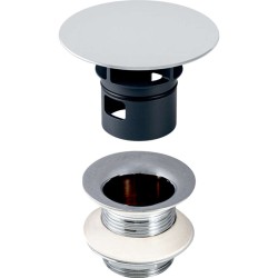 GEBERIT - Odpadní ventil s volným přívodem a krytem ventilu, lesklý chrom (152.080.21.1)