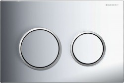 GEBERIT - Omega20 Ovládací tlačítko splachování, lesklý chrom/matný chrom (115.085.KH.1)