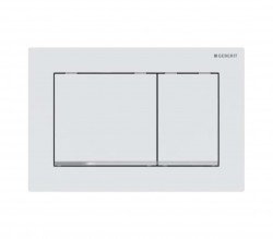 GEBERIT - Omega20 Ovládání splachování, matná bílá/lesklý chrom (115.080.JT.1)
