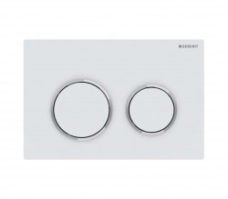 GEBERIT - Omega20 Ovládání splachování, matná bílá/lesklý chrom (115.085.JT.1)