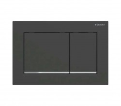 GEBERIT - Omega20 Ovládání splachování, matná černá/lesklý chrom (115.080.14.1)