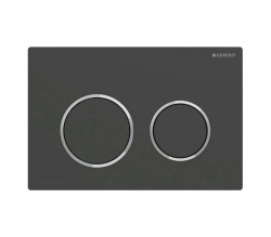 GEBERIT - Omega20 Ovládání splachování, matná černá/lesklý chrom (115.085.14.1)