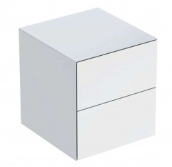 GEBERIT - ONE Boční skříňka, 45x49x47 cm, 2 zásuvky, lesklá bílá (505.077.00.1)