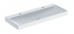 GEBERIT - ONE Dvojumyvadlo 120x48x14 cm, bez přepadu, 2 otvory pro baterie, KeraTect, bílá (505.022.01.5)
