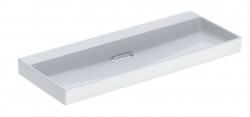 GEBERIT - ONE Umyvadlo 120x48x14 cm, skrytý přepad, bez otvoru pro baterii, vodorovný odtok, KeraTect, bílá (505.047.00.1)