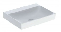 GEBERIT - ONE Umyvadlo 60x48x14 cm, bez přepadu, bez otvoru pro baterii, KeraTect, bílá (505.021.01.1)