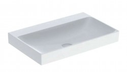 GEBERIT - ONE Umyvadlo 75x48x14 cm, bez přepadu, bez otvoru pro baterii, KeraTect, bílá (505.021.01.2)