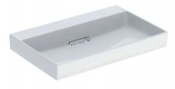 GEBERIT - ONE Umyvadlo 75x48x14 cm, skrytý přepad, bez otvoru pro baterii, vodorovný odtok, KeraTect, bílá (505.035.00.1)