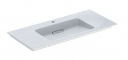 GEBERIT - ONE Umyvadlo nábytkové 105x48x13 cm, skrytý přepad, s otvorem pro baterii, vodorovný odtok, KeraTect, bílá (505.015.00.1)