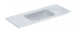 GEBERIT - ONE Umyvadlo nábytkové 120x48x14 cm, bez přepadu, bez otvoru pro baterii, KeraTect, bílá (505.011.01.5)
