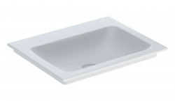 GEBERIT - ONE Umyvadlo nábytkové 60x48x14 cm, bez přepadu, bez otvoru pro baterii, KeraTect, bílá (505.011.01.1)