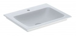 GEBERIT - ONE Umyvadlo nábytkové 60x48x14 cm, bez přepadu, s otvorem pro baterii, KeraTect, bílá (505.010.01.1)