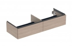 GEBERIT - ONE Umyvadlová skříňka, 133x27x47 cm, 2 zásuvky, dub (505.076.00.5)