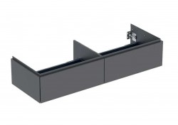 GEBERIT - ONE Umyvadlová skříňka, 133x27x47 cm, 2 zásuvky, lávová (505.076.00.3)