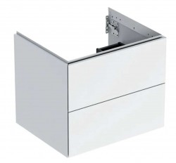 GEBERIT - ONE Umyvadlová skříňka 59x50x47 cm, 2 zásuvky, lesklá bílá (505.261.00.1)