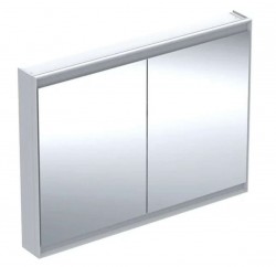 GEBERIT - ONE Zrcadlová skříňka s LED osvětlením, 120x90x15 cm, 2 dvířka, hliník (505.815.00.1)