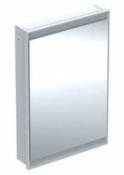 GEBERIT - ONE Zrcadlová skříňka s LED osvětlením, 60x90x15 cm, panty vlevo, vestavná, bílá (505.800.00.2)