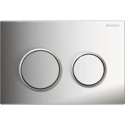 Geberit ovládací tlačítko OMEGA20 chromlesk/chrommat/chromlesk plast pro modul WC 82 a 98 cm (115.085.KH.1)