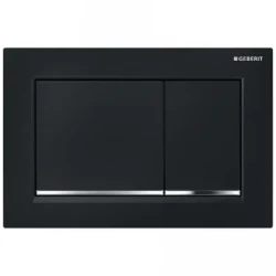 Geberit ovládací tlačítko OMEGA30 černálesk/chromlesk/černálesk plast pro modul WC 82 a 98 cm (115.080.KM.1)