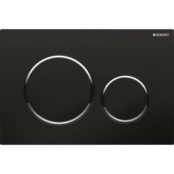 Geberit ovládací tlačítko SIGMA20 černálesk/chromlesk/černálesk plast (115.882.KM.1)