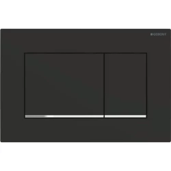 Geberit ovládací tlačítko SIGMA20 hranaté černá matná design proužek chrom plastová (115.883.14.1)
