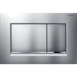 Geberit ovládací tlačítko SIGMA20 hranaté chrommat lak easy-to-clean, chromlesk proužek, plastová (115.883.JQ.1)