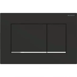 Geberit ovládací tlačítko SIGMA30 černá matná design proužek chrom plastová (115.883.14.1)