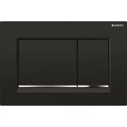 Geberit ovládací tlačítko SIGMA30 černálesk/chromlesk/černálesk plast (115.883.KM.1)