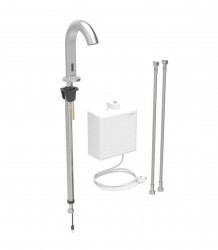 GEBERIT - Piave Elektronická termostatická umyvadlová baterie, síťové napájení, easy to clean, kartáčovaný nerez (116.167.SN.1)