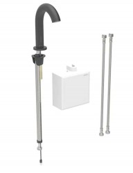 GEBERIT - Piave Elektronická umyvadlová baterie, napájení z generátoru, easy to clean, Bluetooth, matná černá (116.166.14.1)