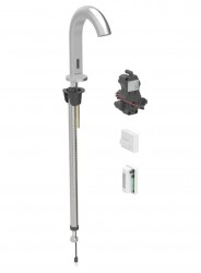 GEBERIT - Piave Elektronická umyvadlová baterie, napájení z generátoru, easy to clean, kartáčovaná nerez (116.186.SN.1)