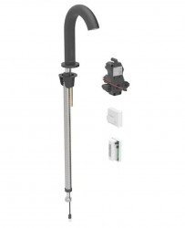 GEBERIT - Piave Elektronická umyvadlová baterie, napájení z generátoru, easy to clean, matná černá (116.186.14.1)