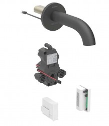 GEBERIT - Piave Elektronická umyvadlová baterie pod omítku, napájení z generátoru, easy to clean, matná černá (116.266.14.1)