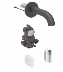 GEBERIT - Piave Elektronická umyvadlová baterie pod omítku, napájení z generátoru, easy to clean, matná černá (116.286.14.1)