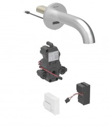 GEBERIT - Piave Elektronická umyvadlová baterie pod omítku, síťové napájení, easy to clean, kartáčovaná nerez (116.262.SN.1)