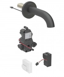 GEBERIT - Piave Elektronická umyvadlová baterie pod omítku, síťové napájení, easy to clean, matná černá (116.262.14.1)