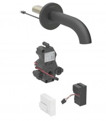 GEBERIT - Piave Elektronická umyvadlová baterie pod omítku, síťové napájení, easy to clean, matná černá (116.282.14.1)