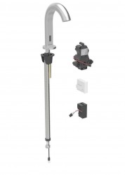 GEBERIT - Piave Elektronická umyvadlová baterie, síťové napájení, easy to clean, kartáčovaná nerez (116.182.SN.1)