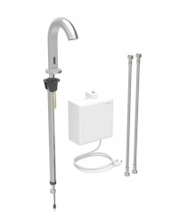 GEBERIT - Piave Elektronická umyvadlová baterie, síťové napájení, easy to clean, kartáčovaný nerez (116.162.SN.1)