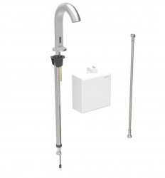 GEBERIT - Piave Elektronický umyvadlový ventil, napájení z generátoru, easy to clean, Bluetooth, kartáčovaná nerez (116.165.SN.1)