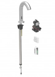 GEBERIT - Piave Elektronický umyvadlový ventil, napájení z generátoru, easy to clean, kartáčovaná nerez (116.185.SN.1)